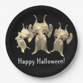 Kleine Marsianer, glückliches Halloween, personali Pappteller (Vorderseite)