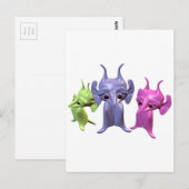 Kleine Martians Postkarte (Vorne/Hinten)