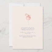 Kleine Maus Blush & Blue Baby Dusche Einladung (Rückseite)