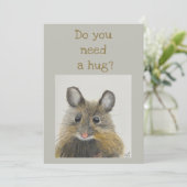 Kleine Maus - Brauchen Sie eine Umarmung? Einladung (Stehend Vorderseite)