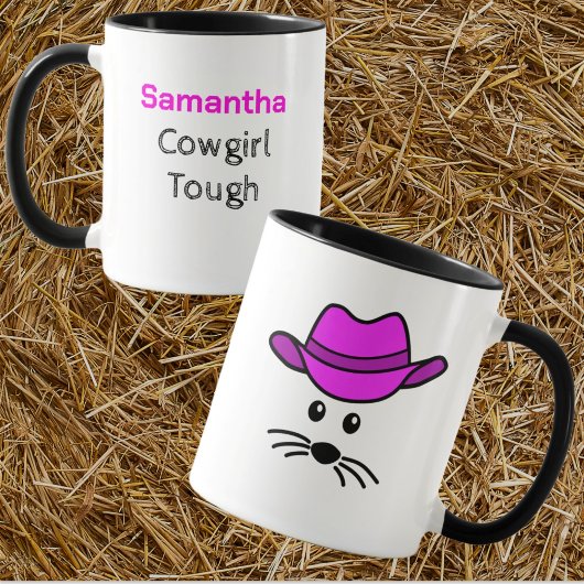 Kleine Maus-Cowgirl-Tasse individuell anpassen Tasse