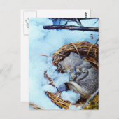 Kleine Maus, die im Schnee schläft Postkarte (Vorne/Hinten)