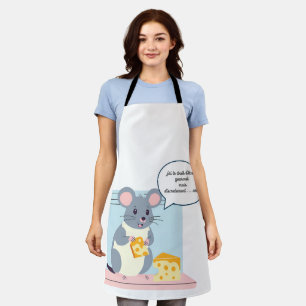 Kleine Maus, ein Stück Käse Schürze
