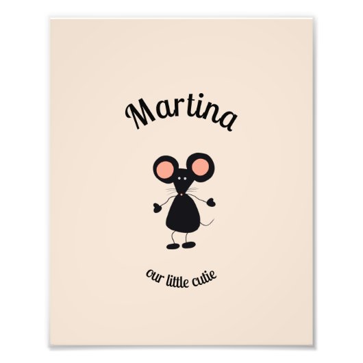 Kleine Maus Fotodruck (Vorne)