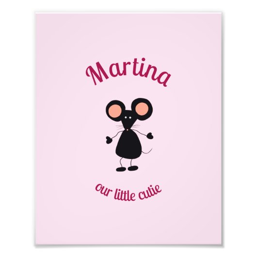 Kleine Maus Fotodruck (Vorne)