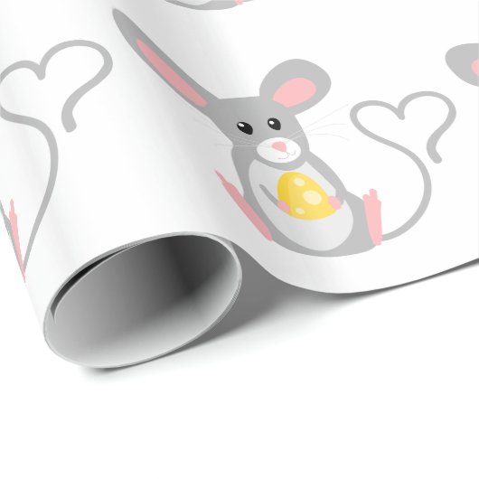 Kleine Maus Geschenkpapier (Rolleneckpunkt)