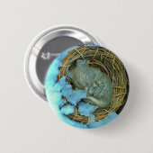 Kleine Maus im Schnee Button (Vorne & Hinten)