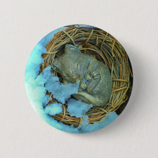 Kleine Maus im Schnee Button