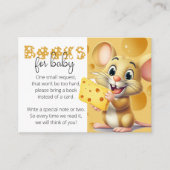 Kleine Maus in Käsebüchern für Babytickets Begleitkarte (Vorderseite)