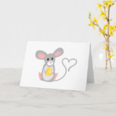 Kleine Maus Karte (Gelbe Blume)