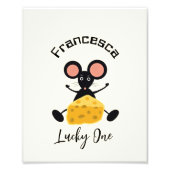 Kleine Maus mit Käse Fotodruck (Vorne)