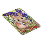 Kleine Maus und violette Blumen Magnet (Rechte Seite)