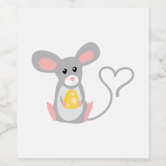 Kleine Maus Weinetikett (Einzelnes Label)