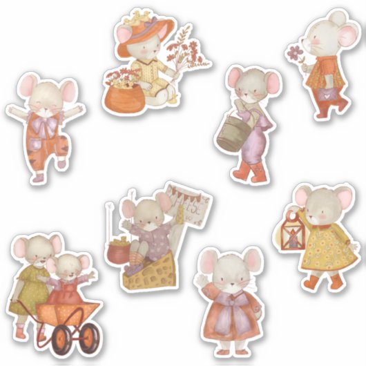 Kleine Mäuse Aufkleber (Vorderseite)
