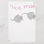 Kleine Mäuse Briefpapier (Vorne/Hinten)