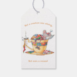 Kleine Mausnacht vor Weihnachtsgeschenke Tags Geschenkanhänger