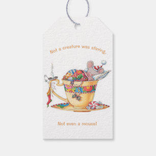 Kleine Mausnacht vor Weihnachtsgeschenke Tags Geschenkanhänger