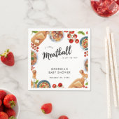 Kleine Meatball Italienische Food Baby Dusche Serviette (Beispiel)