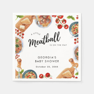 Kleine Meatball Italienische Food Baby Dusche Serviette