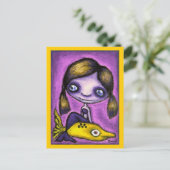 Kleine Meerjungfrau auf einem Haitaxi Postkarte (Stehend Vorderseite)