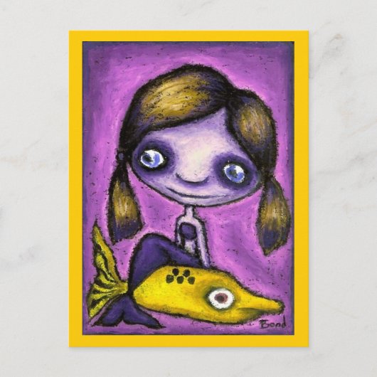 Kleine Meerjungfrau auf einem Haitaxi Postkarte (Vorderseite)