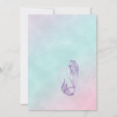 Kleine Meerjungfrau Babydusche Einladung (Rückseite)