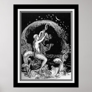 "Kleine Meerjungfrau" ca. 1920er Jahre -Ida Rentou Poster