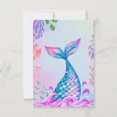 Kleine Meerjungfrau Dankeskarte (Rückseite)