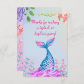 Kleine Meerjungfrau Dankeskarte (Vorne/Hinten)