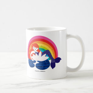 Kleine Meerjungfrau, die in einer Blume stillsteht Kaffeetasse