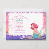 Kleine Meerjungfrau Einladung (Vorderseite)