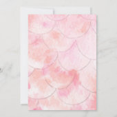 Kleine Meerjungfrau Einladung mit Foto (Rückseite)