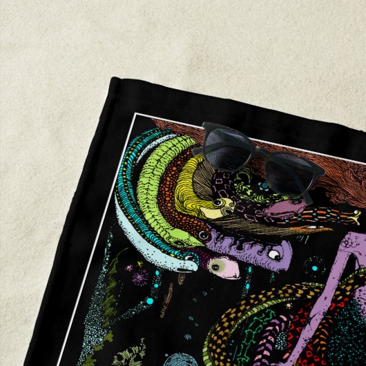 Kleine Meerjungfrau Hexe farbenfroh Strandtuch (Beispiel)