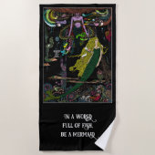 Kleine Meerjungfrau Hexe farbenfroh Strandtuch (Vorderseite)