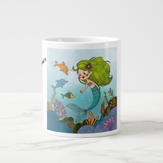 Kleine Meerjungfrau Jumbo-Tasse (Vorderseite)