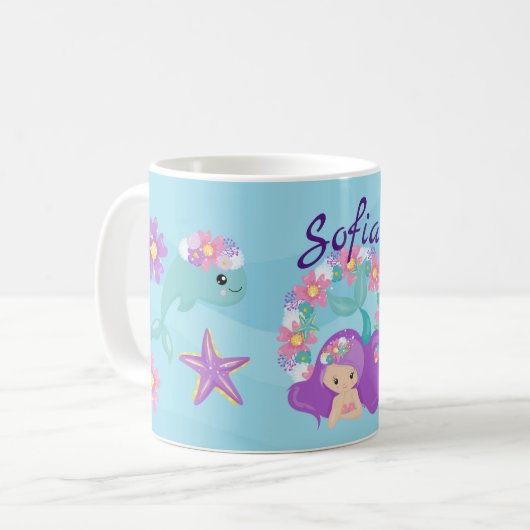 kleine Meerjungfrau Kaffeetasse (Vorderseite Links)