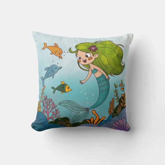 Kleine Meerjungfrau Kissen (Vorderseite)