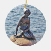 Kleine Meerjungfrau-Kopenhagen-Kreis-Verzierung Keramikornament (Vorne)