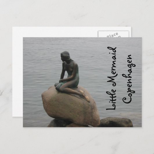 Kleine Meerjungfrau Kopenhagen Postkarte (Vorne/Hinten)