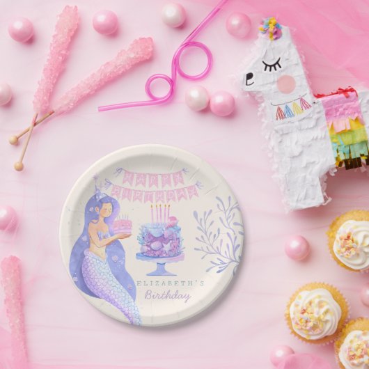 Kleine Meerjungfrau Magisch unter dem Meer Geburts Pappteller (Party)