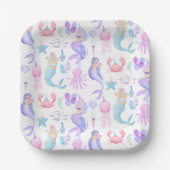 Kleine Meerjungfrau Magisch unter dem Meer Geburts Pappteller (Vorderseite)