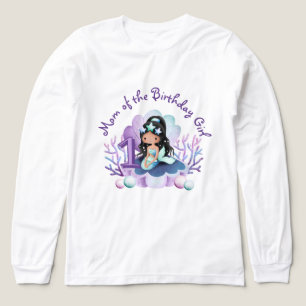 Kleine Meerjungfrau Mutter des Geburtstagskindes Tri-Blend Shirt