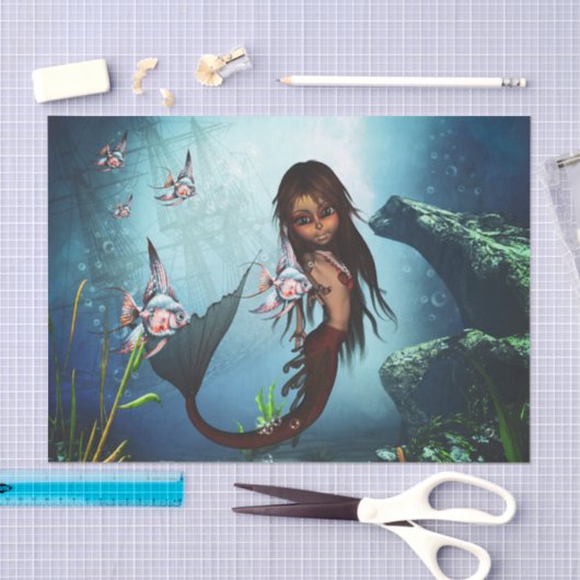 Kleine Meerjungfrau Seidenpapier (Handwerk)