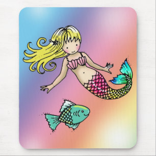 Kleine Meerjungfrau und Fischmousepad Mousepad