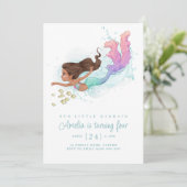 Kleine Meerjungfrau, unter dem Meer Einladung (Stehend Vorderseite)