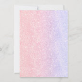 Kleine Meerjungfrau unter dem Meer zum Geburtstag Einladung (Rückseite)