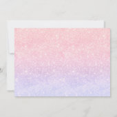 Kleine Meerjungfrau unter dem Meeresgrund Geburtst Einladung (Rückseite)