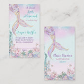 Kleine Meerjungfrau unter dem Sea Baby Diaper Raff Begleitkarte (Vorne/Hinten)