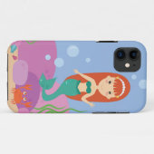 Kleine Meerjungfrau unter Wasser Wellen Case-Mate iPhone Hülle (Rückseite (Horizontal))
