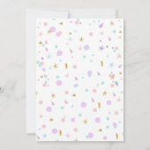 Kleine Meerjungfrau zum Geburtstag unter dem Meer Einladung (Rückseite)